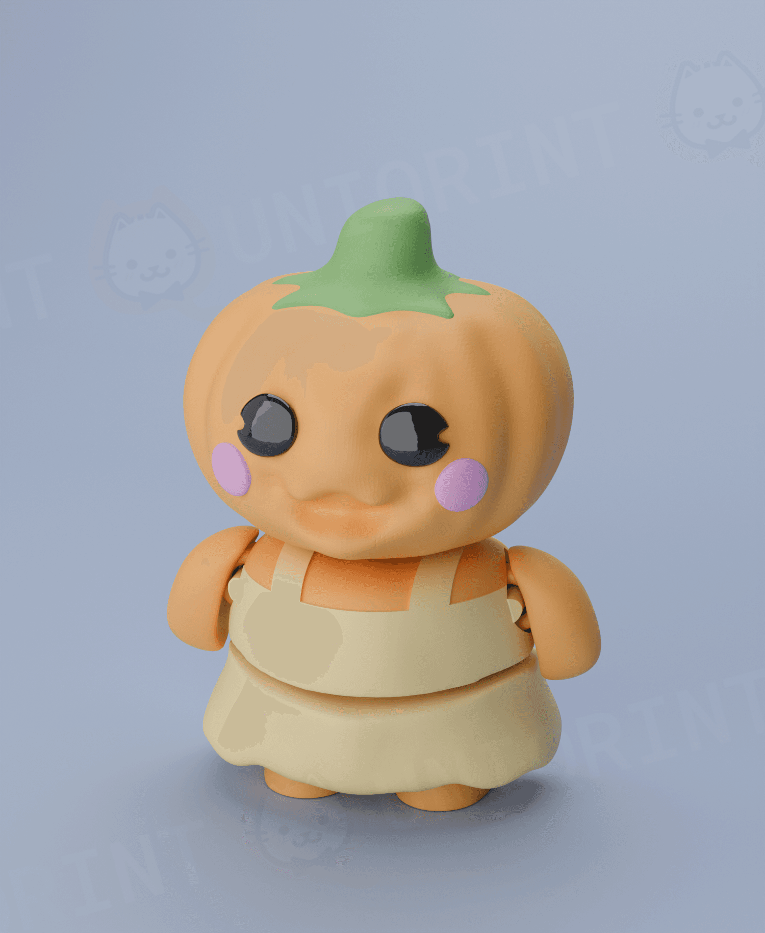 Flexi Ms. Pumpkin Keychain 3d model