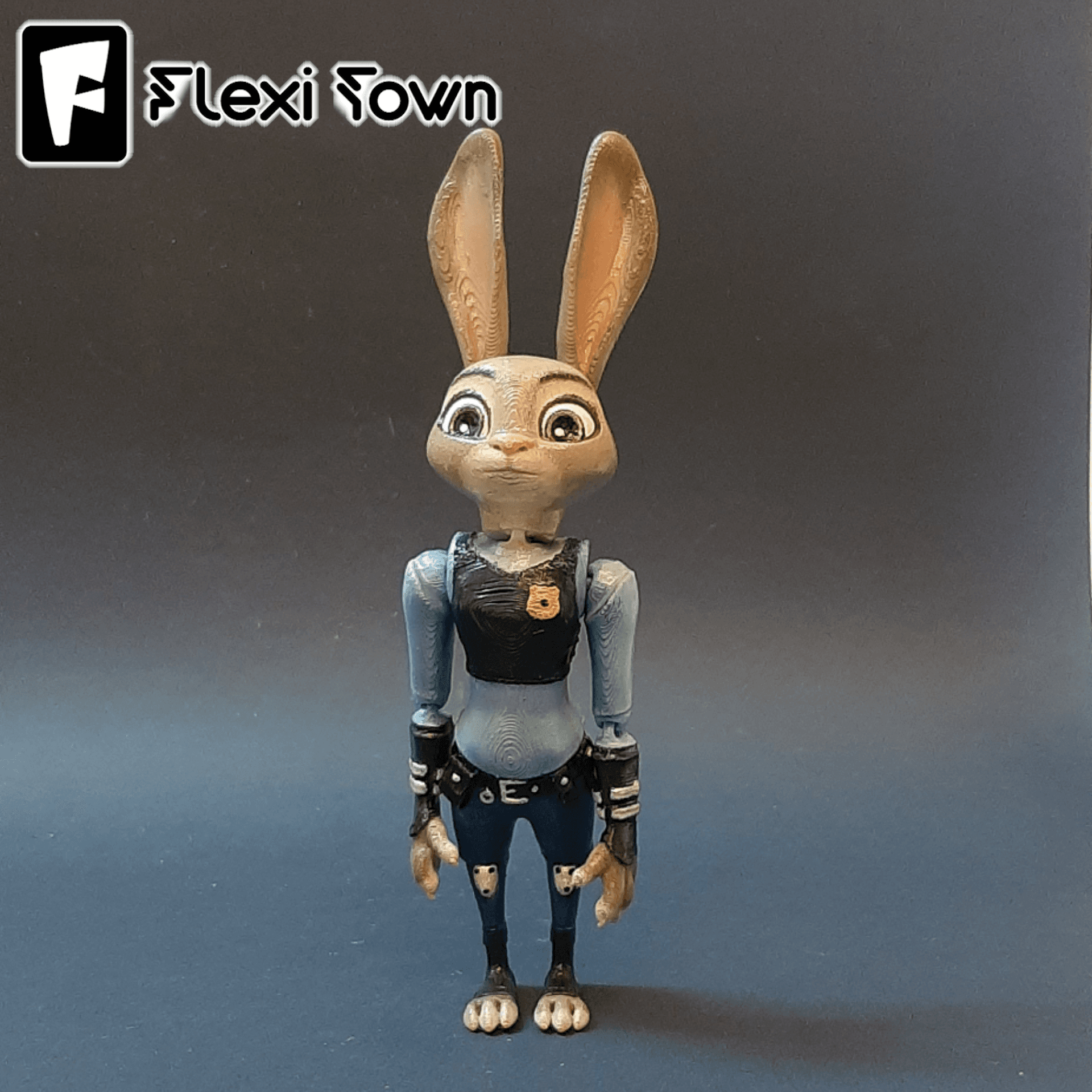 Flexi Print-in-Place Rabbit, Judy Hopps 3d model