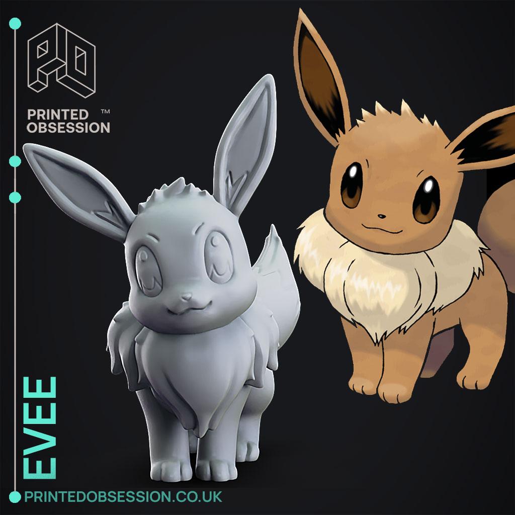 Eevee Evolutions Pokemon 3D Model STL File 3D Print