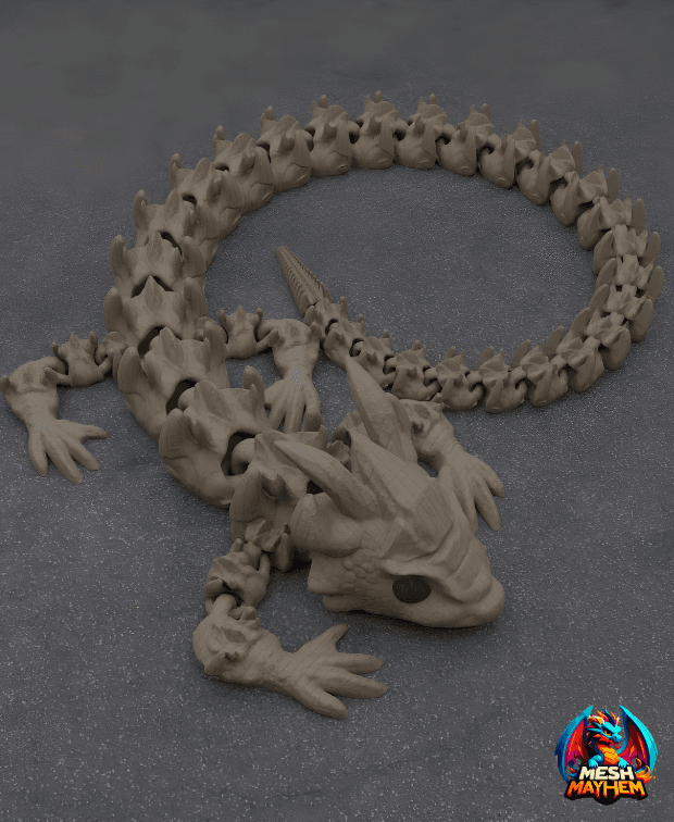 BendyBeast Articulated Dragon #Throwback 3d model