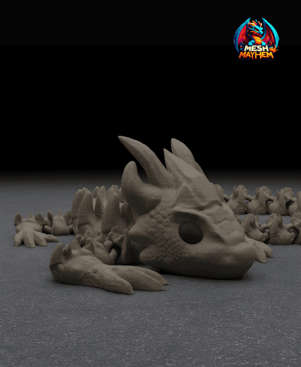 BendyBeast Articulated Dragon #Throwback 3d model