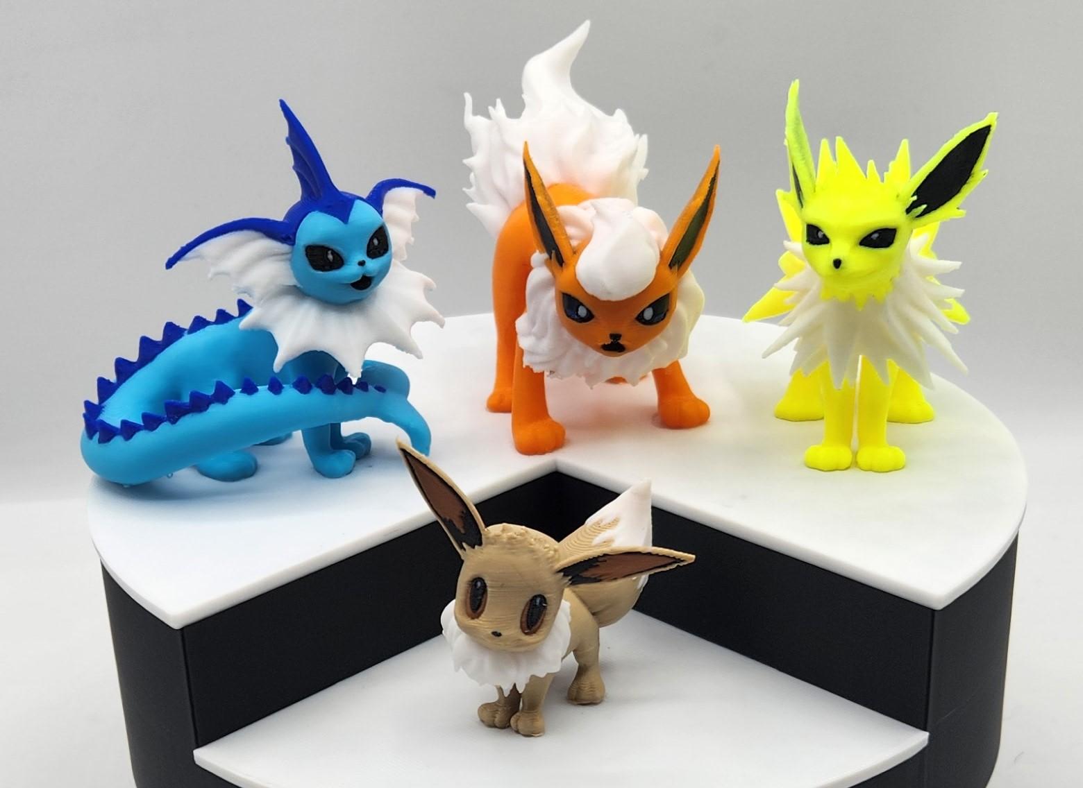 Pokemon Eevee & Full First Gen Evolution Display 3d model