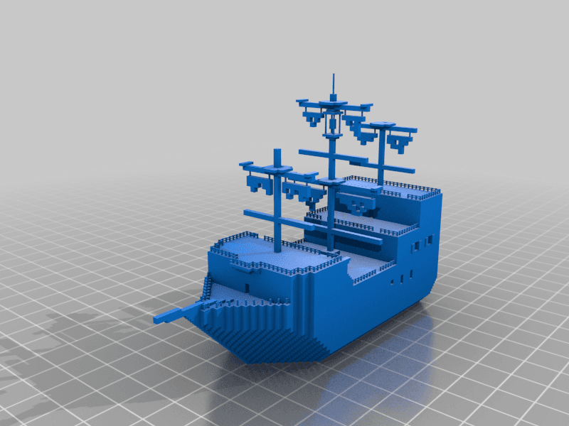 Minecraft Ship 3d model
