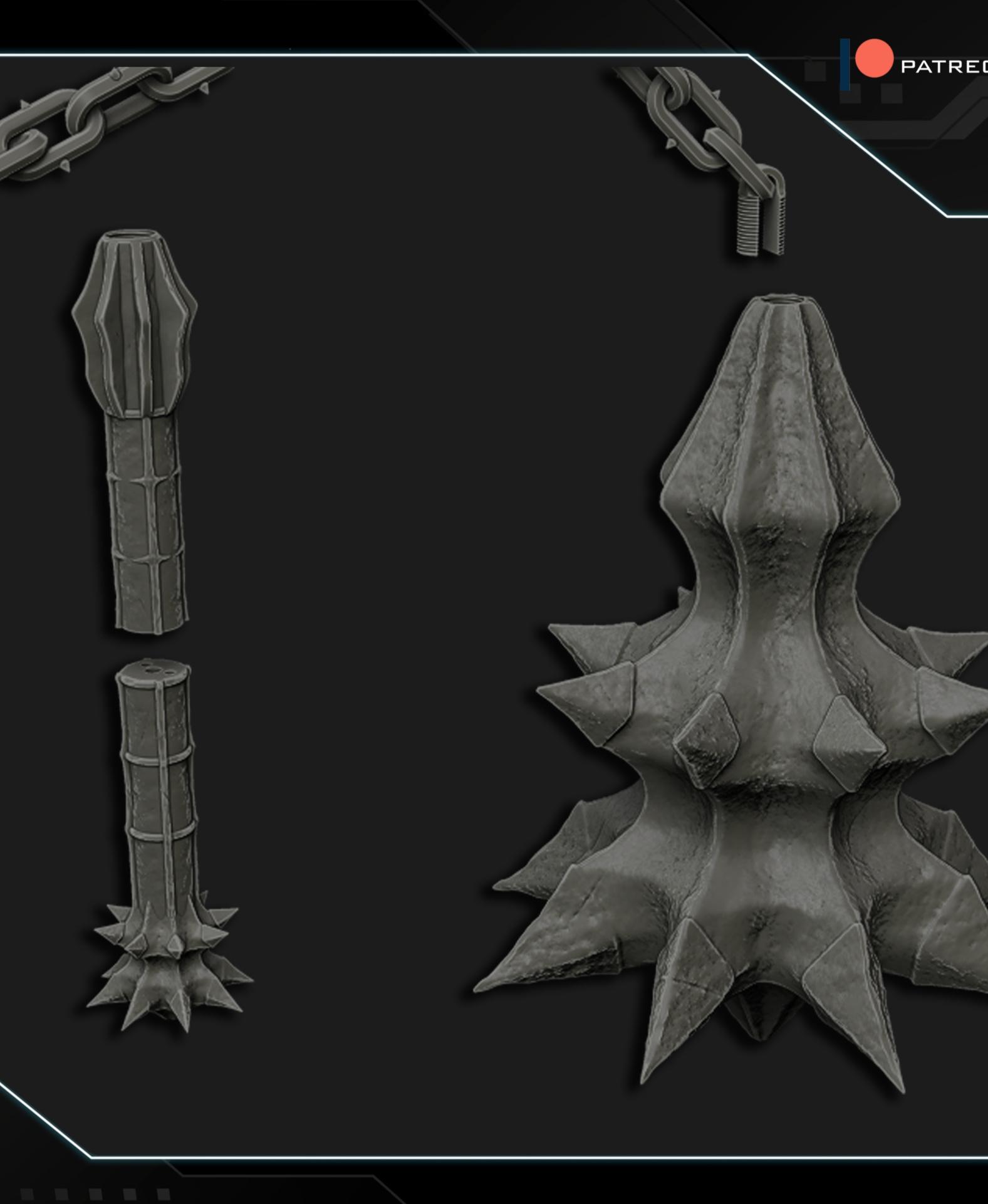 Witch king mace 3d model