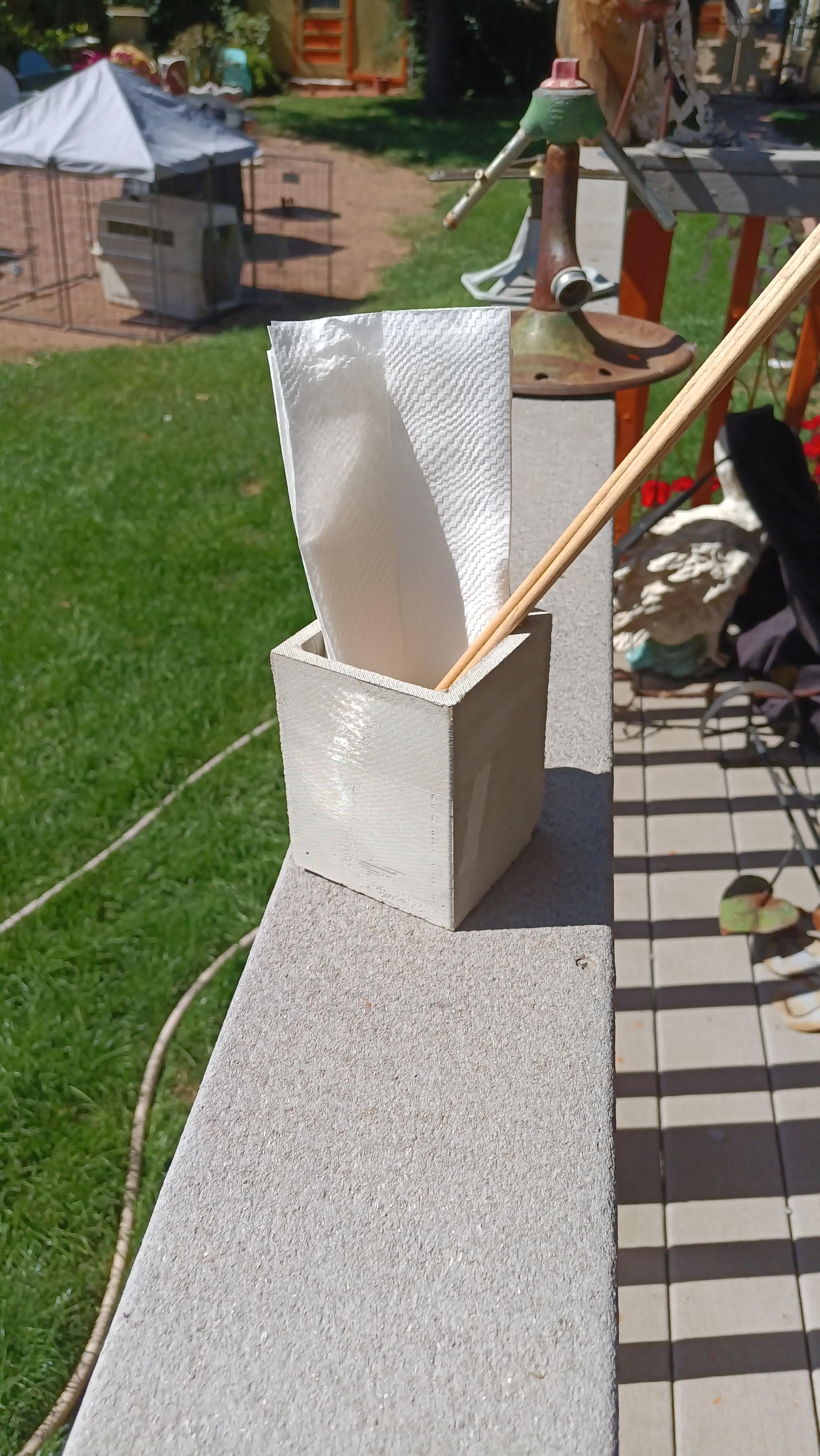 Square pot mold V1 succulents plants napkins cement epoxy resign plaster 3d model