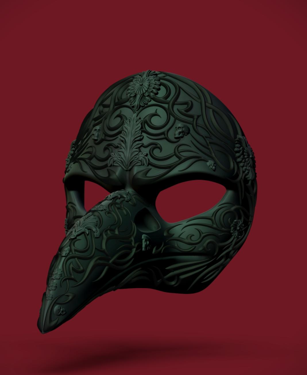 Gothic Raven Mask  3d model