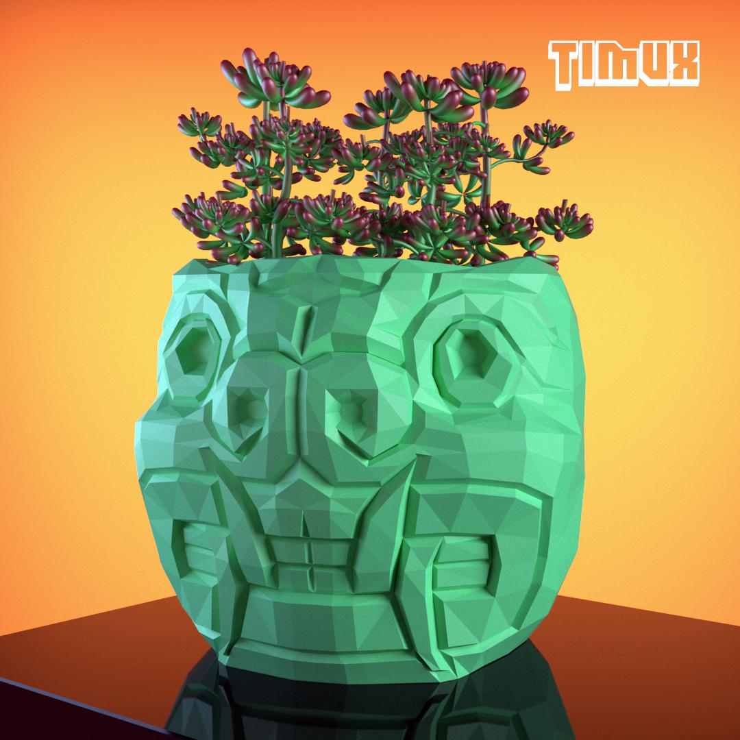 LOW POLY POT 2 - CHAVIN CULTURE 3d model