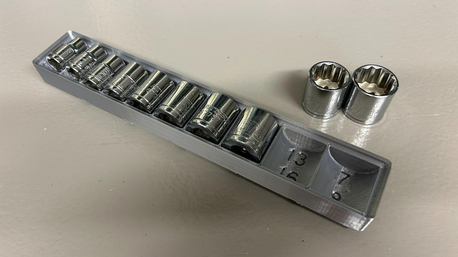 Gridfinity SAE Socket Set Holder 3d model