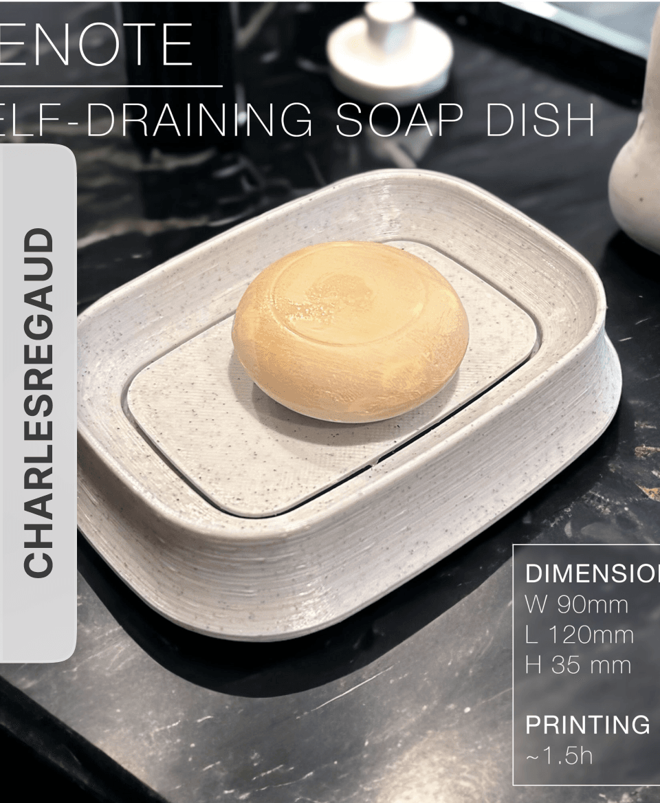 CENOTE | Self-Draining Soap Dish by CharlesRegaud 3d model