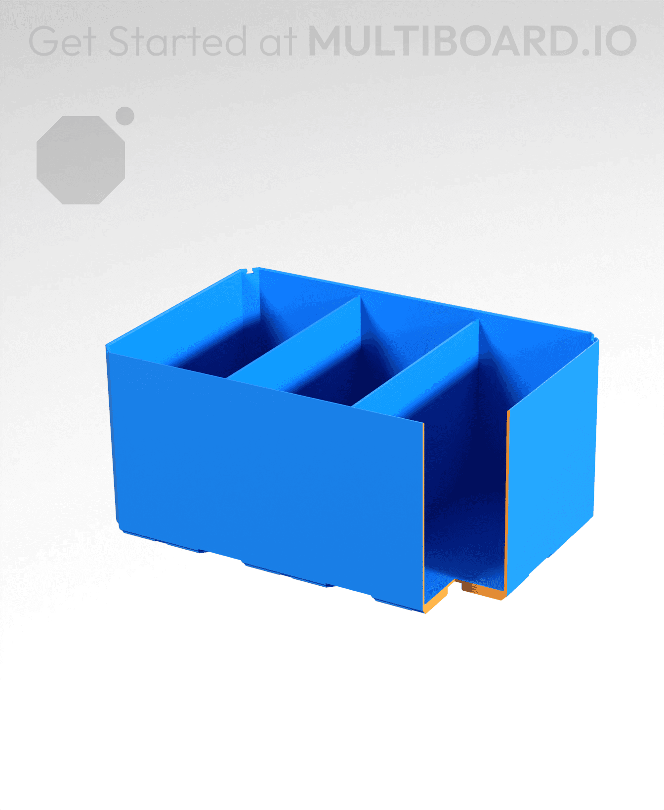 3x2x1.5 - Divided Bin - Multibin Insert 3d model