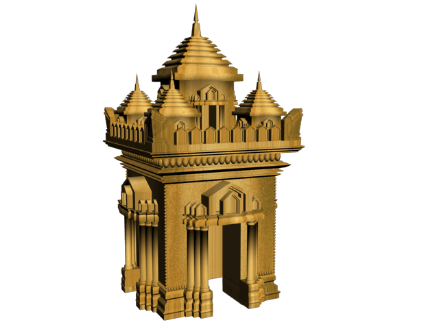 Replica of Vientiane arch.stl 3d model