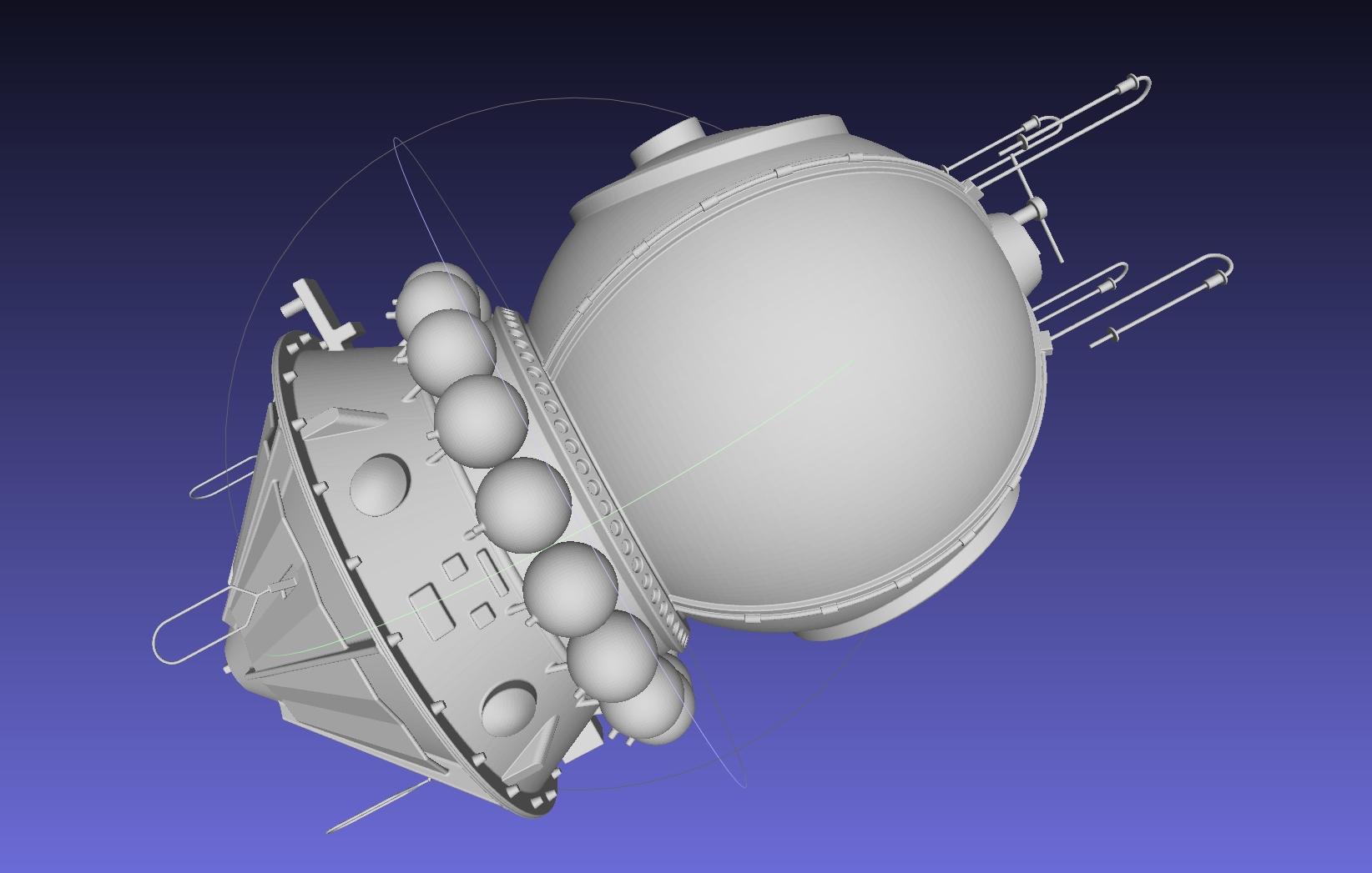 Basic Vostok 1 Vostok 3KA Space Capsule Printable Model 3d model