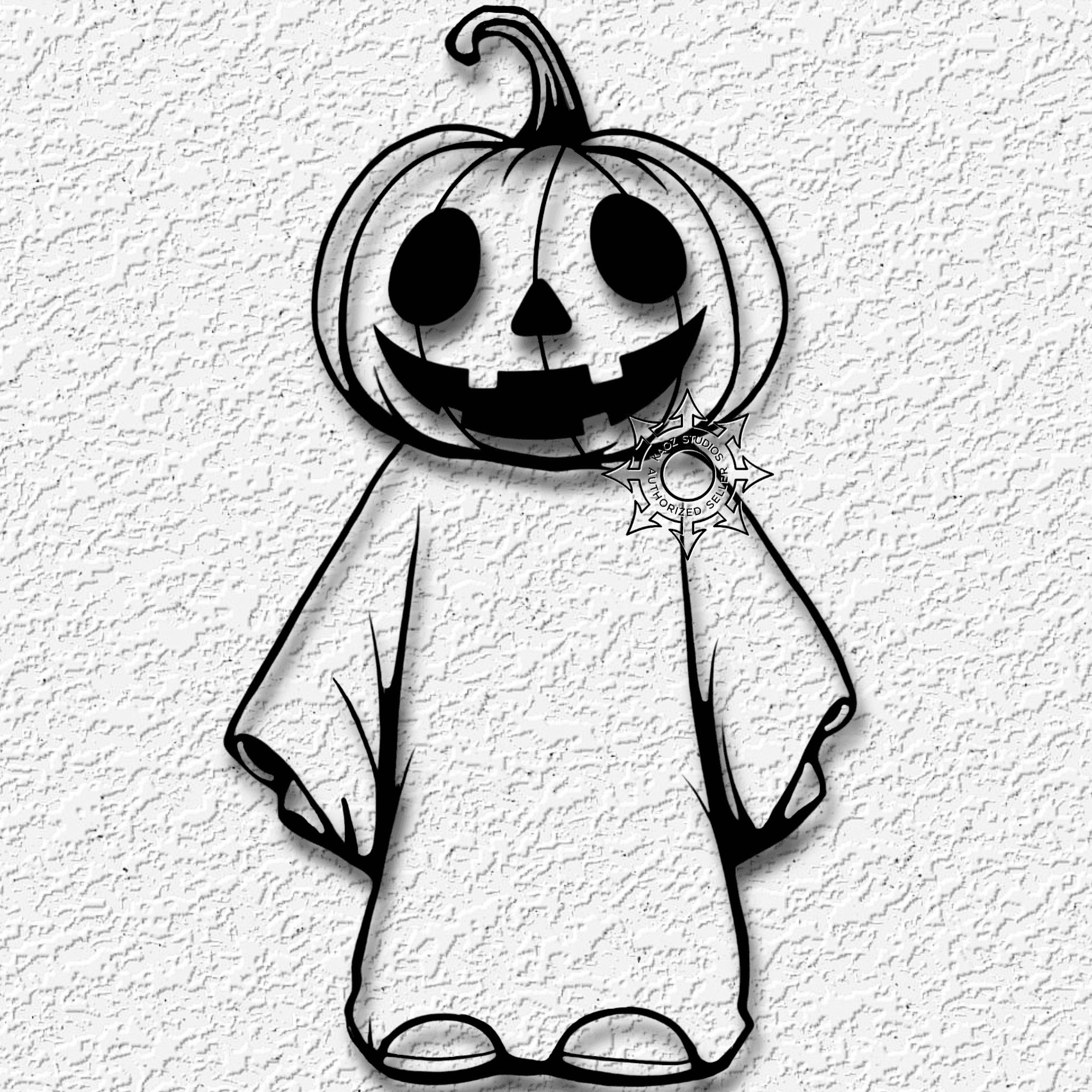 pumpkin ghost wall art scarecrow halloween decor 3d model