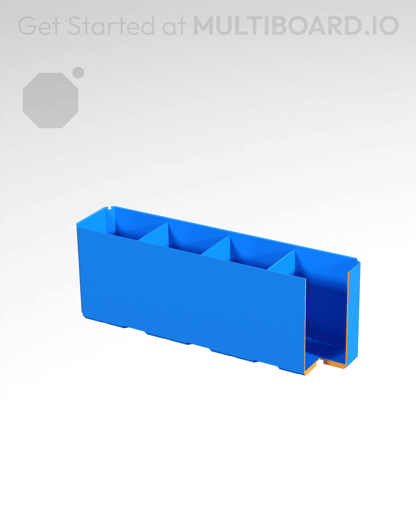 4x1x1.5 - Divided Bin - Multibin Insert 3d model