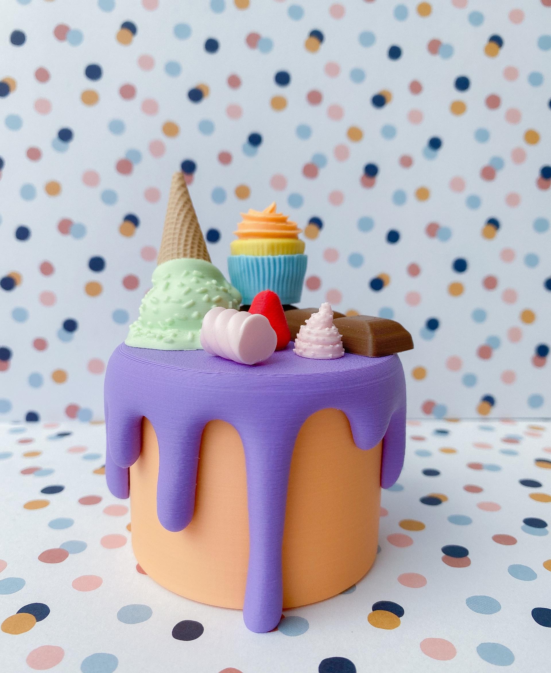 Decorative (Box) Cake (Small) [Cream Puff] - Birthday cake for Randomizy!
Polymaker filament - 3d model