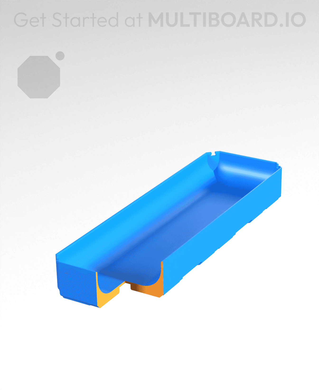 1x3x0.5 - Full Curved Bin - Multibin Insert 3d model