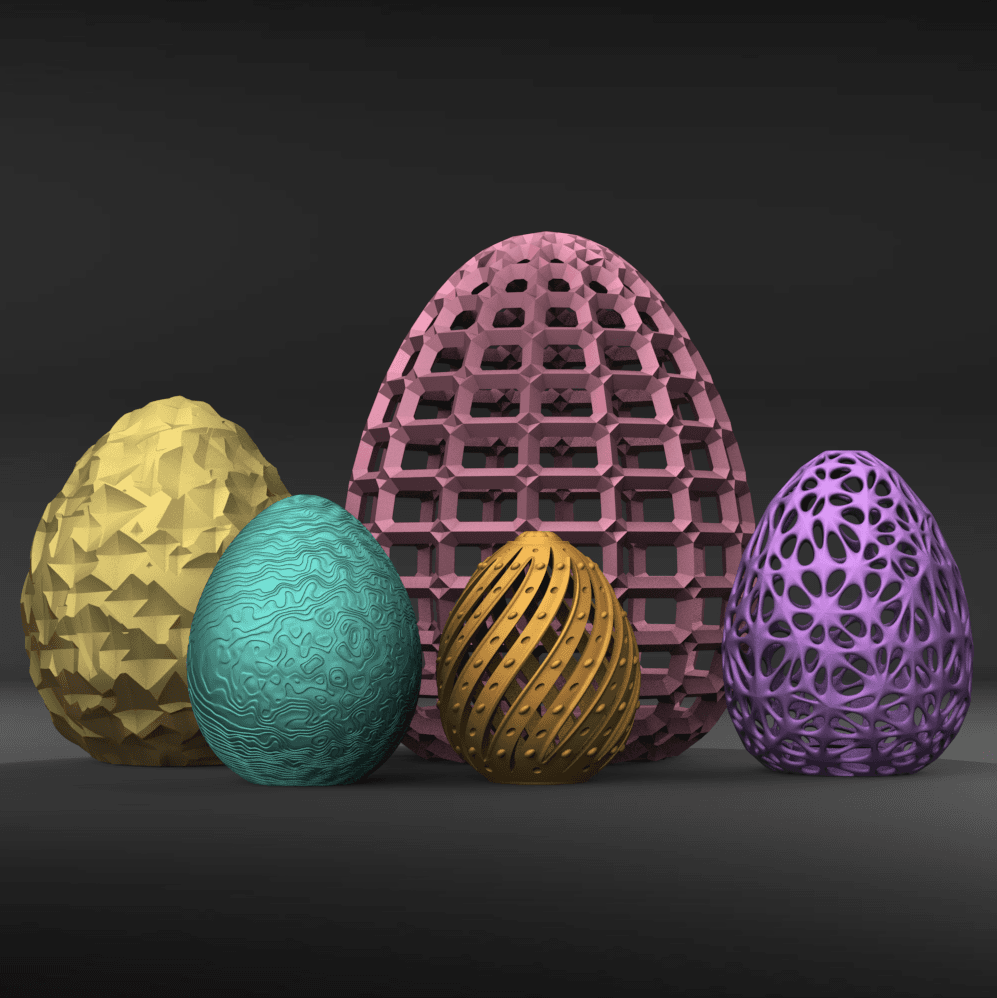 Psychedelic Egg Container 3d model