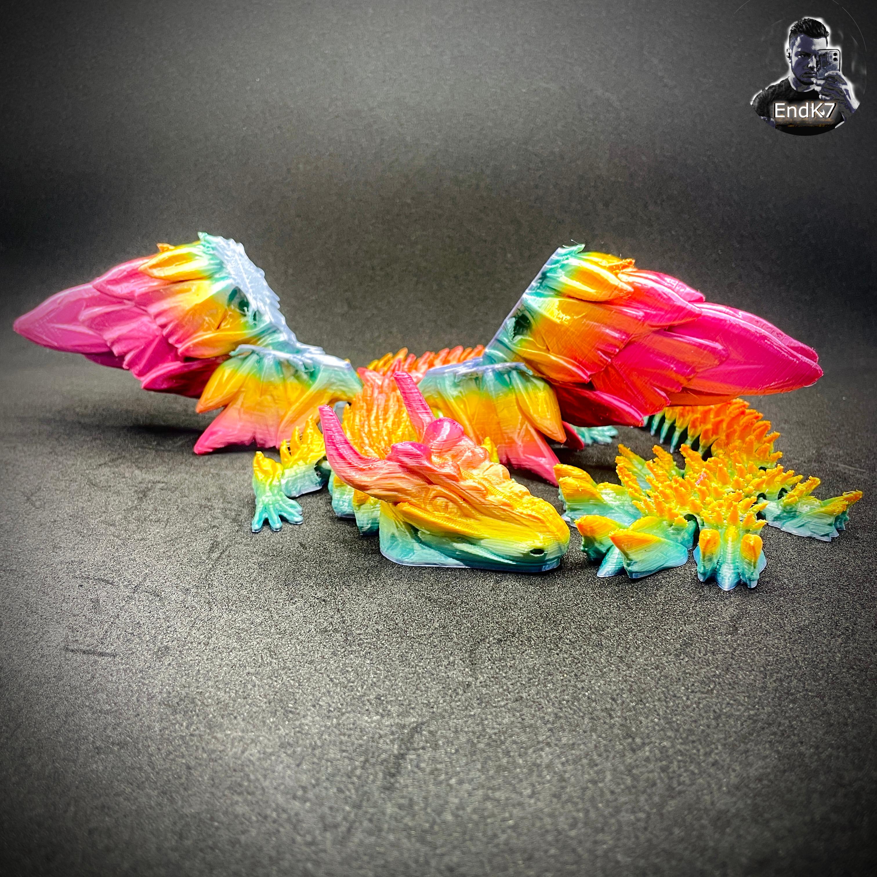 Big Glorious Dragon - Winged - Articulated - Flexi - Print in Place - No Supports - Fantasy 3d model
