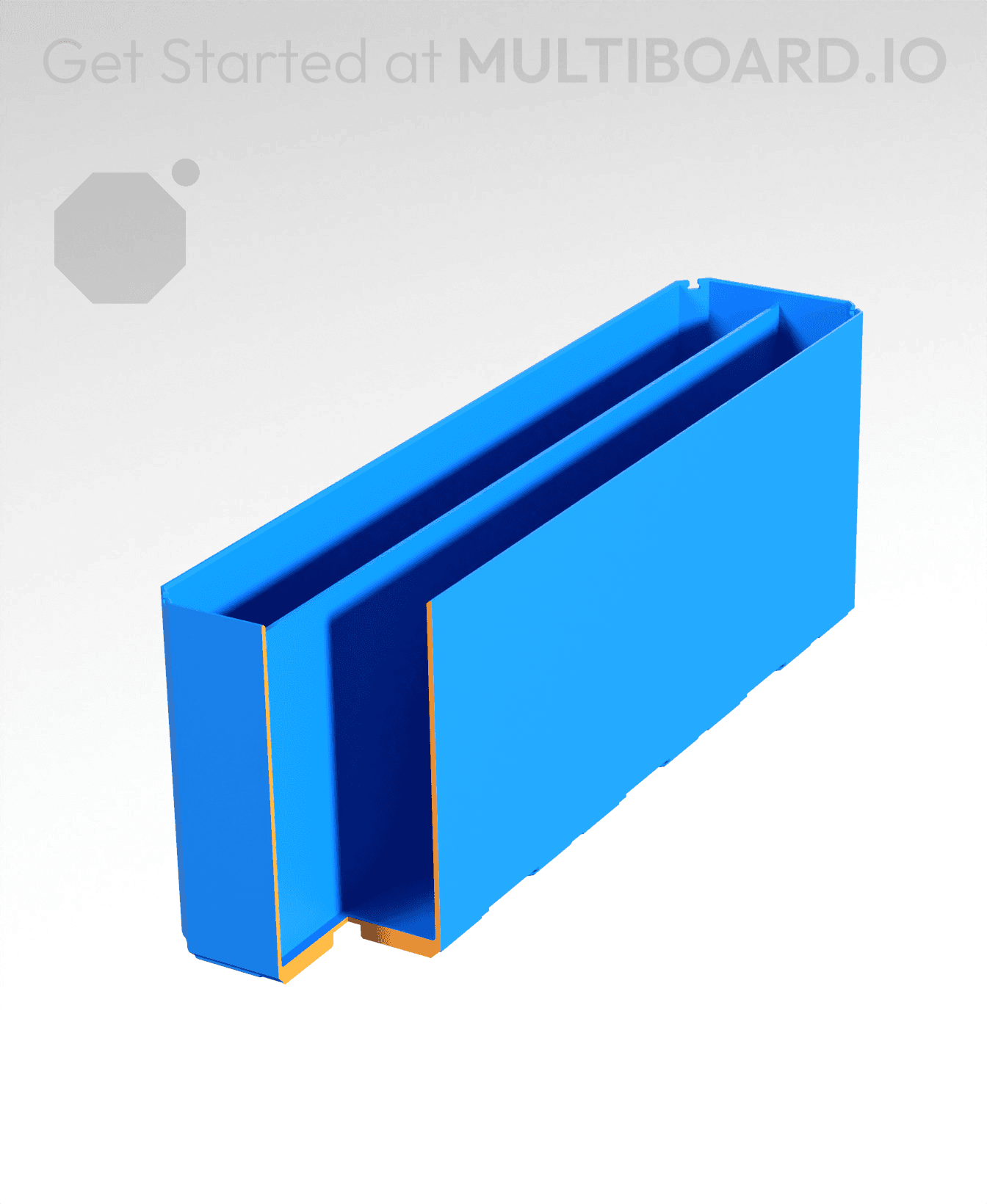 1x4x1.5 - Double Divided Bin - Multibin Insert 3d model