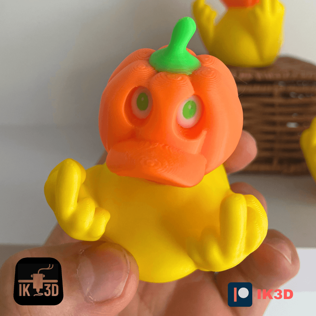Duck You! Middle Finger Duck Pumpkin Head / No Supports 3d model
