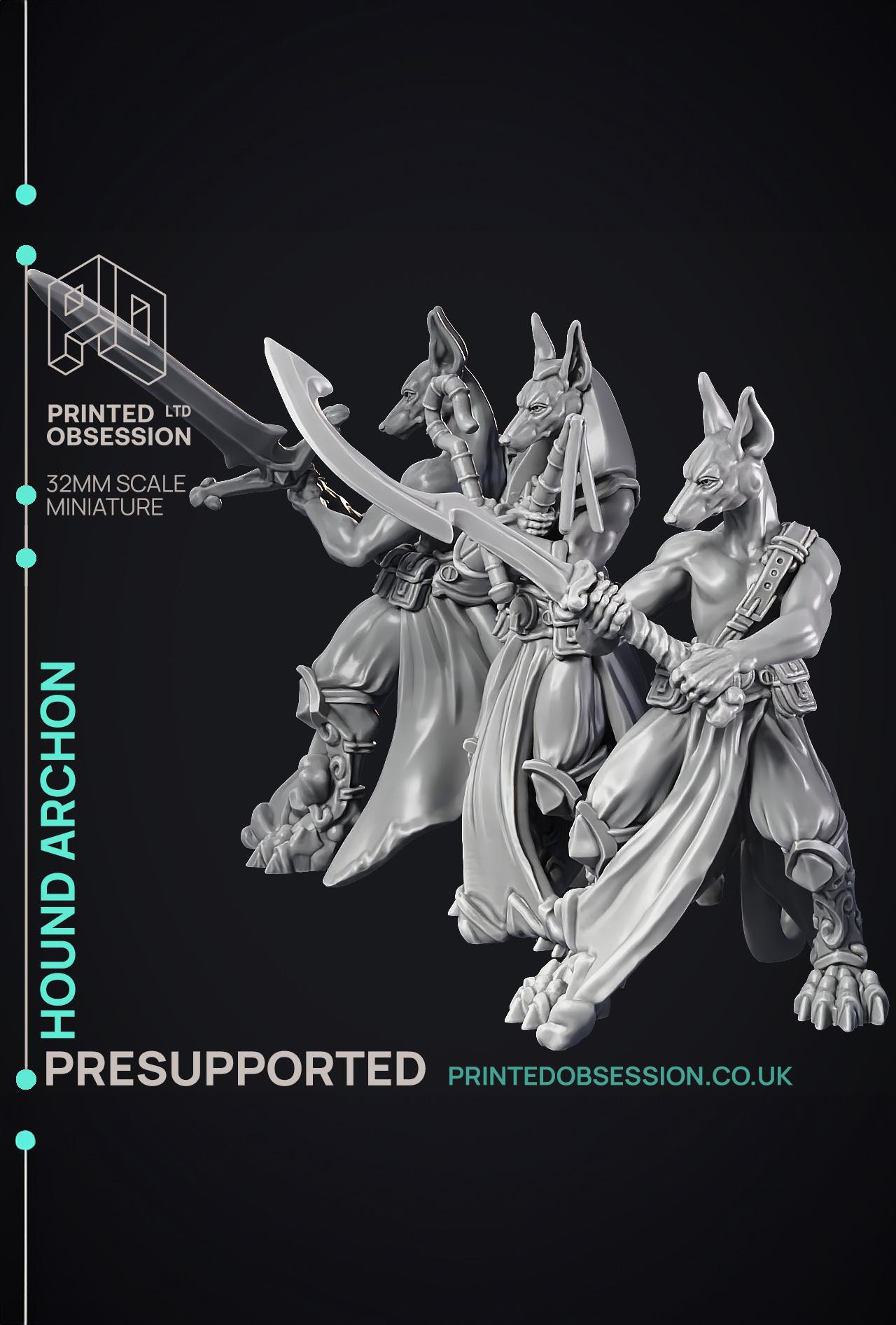 Hound Archon - Celestial - PRESUPPORTED - Heaven Hath no Fury - 32mm scale  3d model