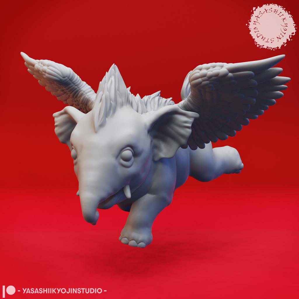 Hollyphant - Tabletop Miniature 3d model