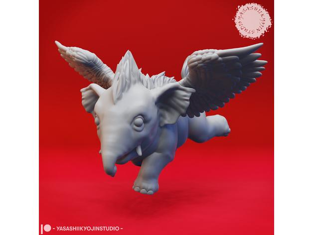 Hollyphant - Tabletop Miniature 3d model