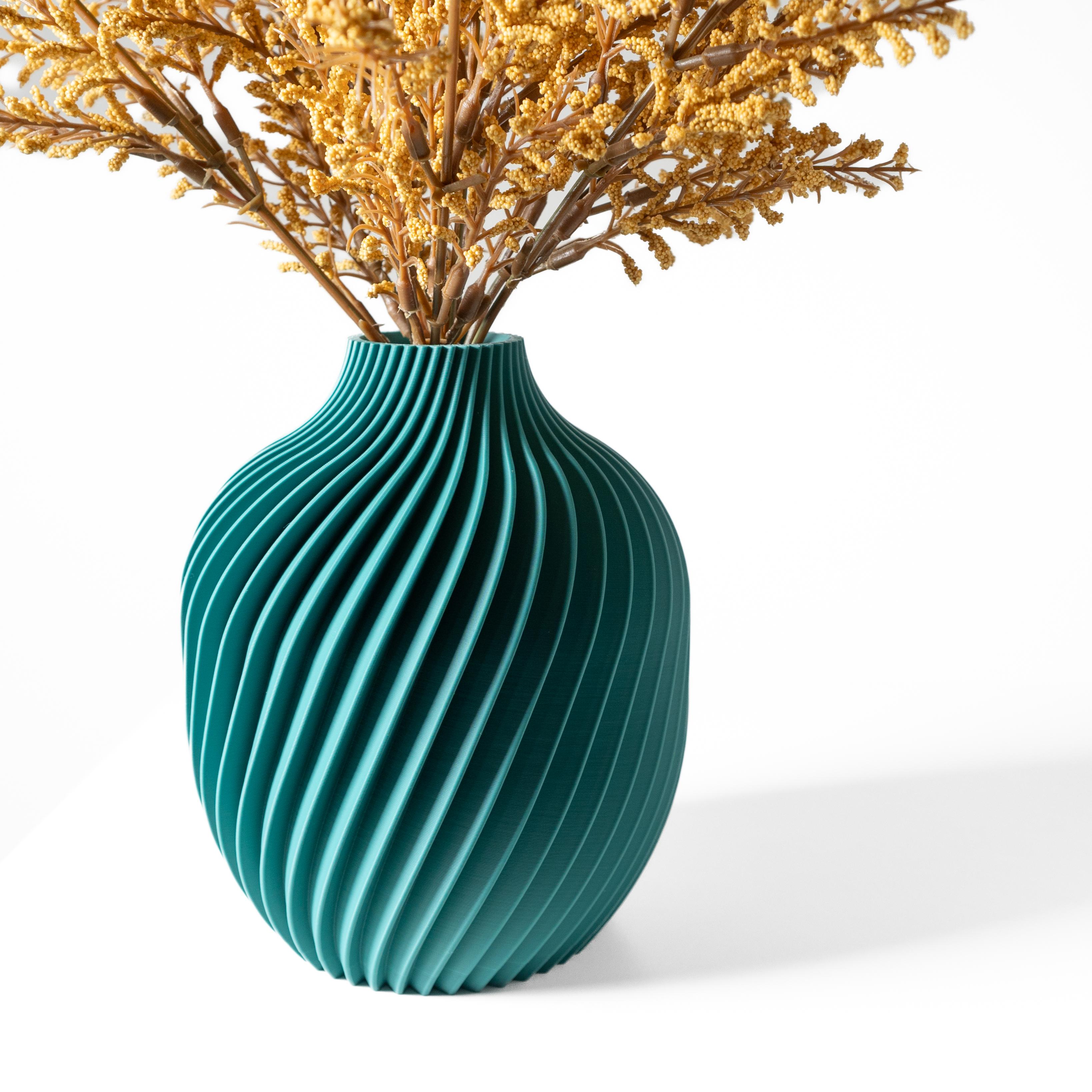 The Kivan Vase, Modern and Unique Home Decor for Dried and Preserved Flower Arrangement  | STL File 3d model