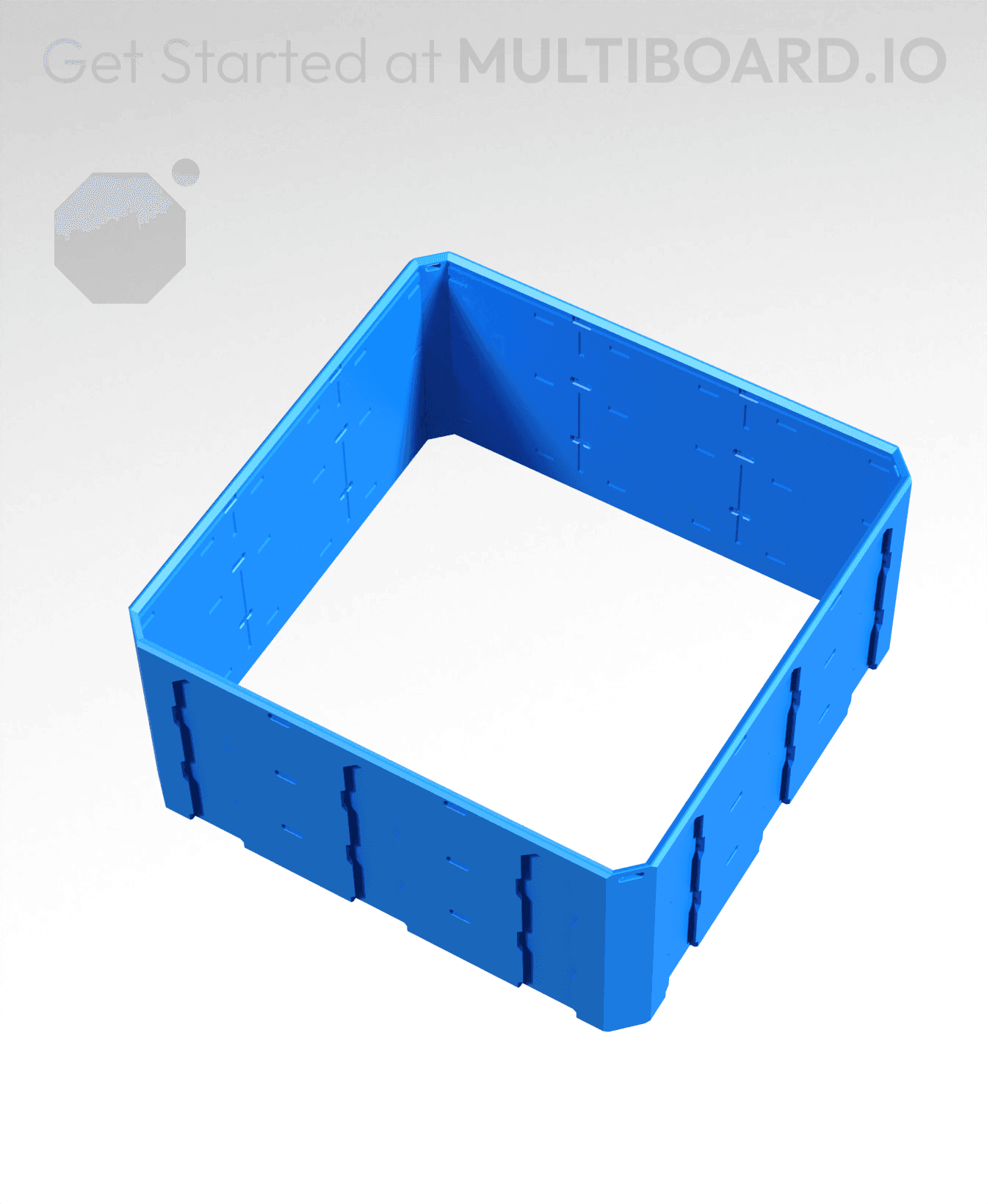 3x3x1.5 - Topped Multipoint Rail - Pop-In Multibin Shell Extension 3d model