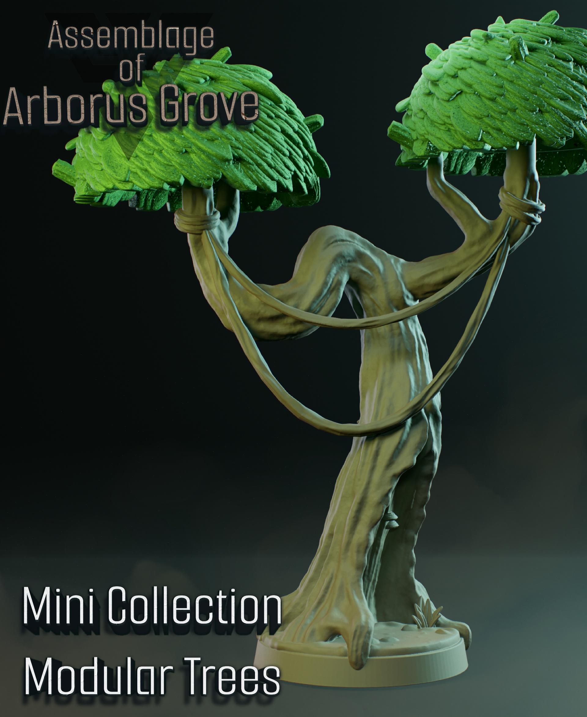 Modular Trees for TTRPG 3d model