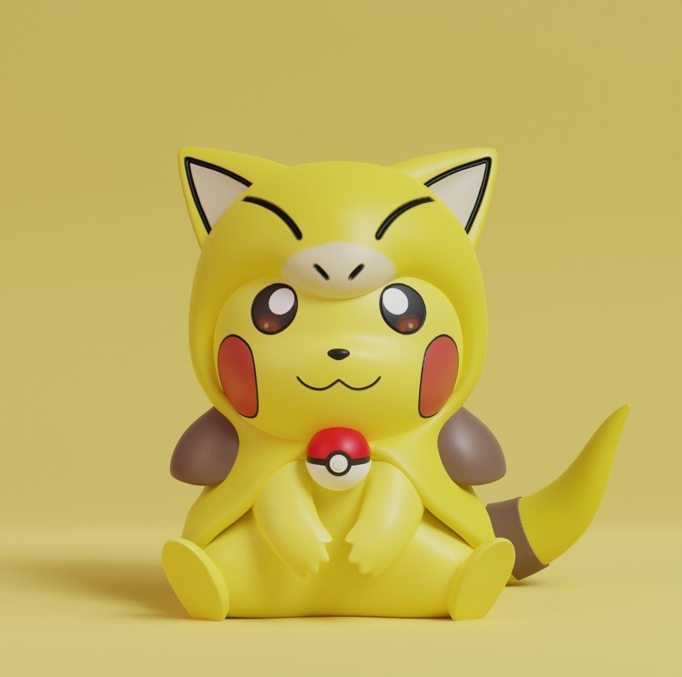 Cosplay Pikachu - Abra 3d model