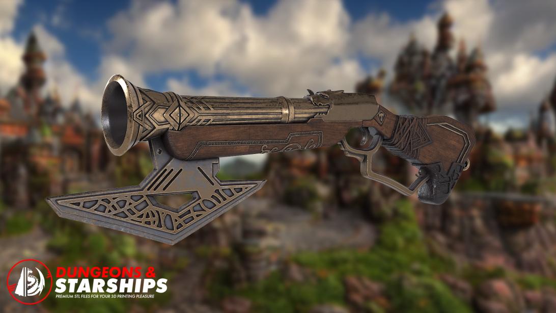 Alliance Hand Cannon - Warcraft  3d model