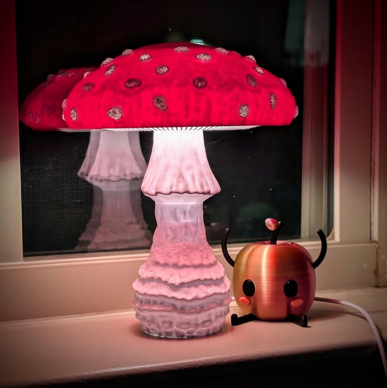 Mushroom lamp “Amanita Muscaria” - I absolutely adore this little lamp. It's very simple to assemble and the parts are very easy to obtain. I can't recommend it enough. - 3d model