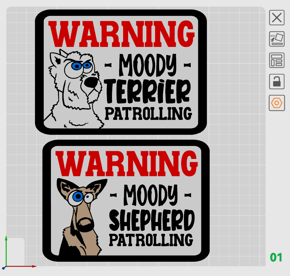 Doggo Warning Signs (AMS Ready) 3d model