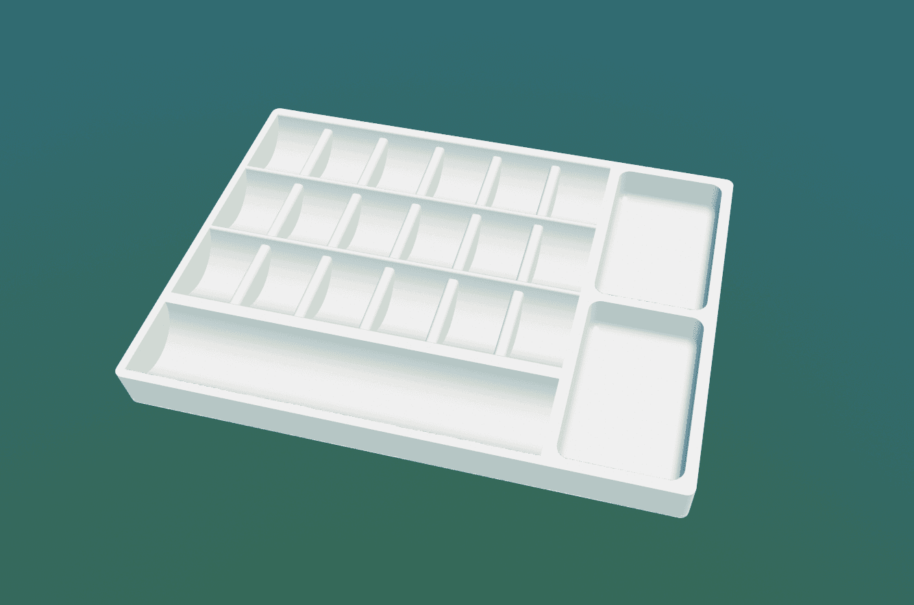 Sewing spool container insert (130mm x 92mm)  3d model