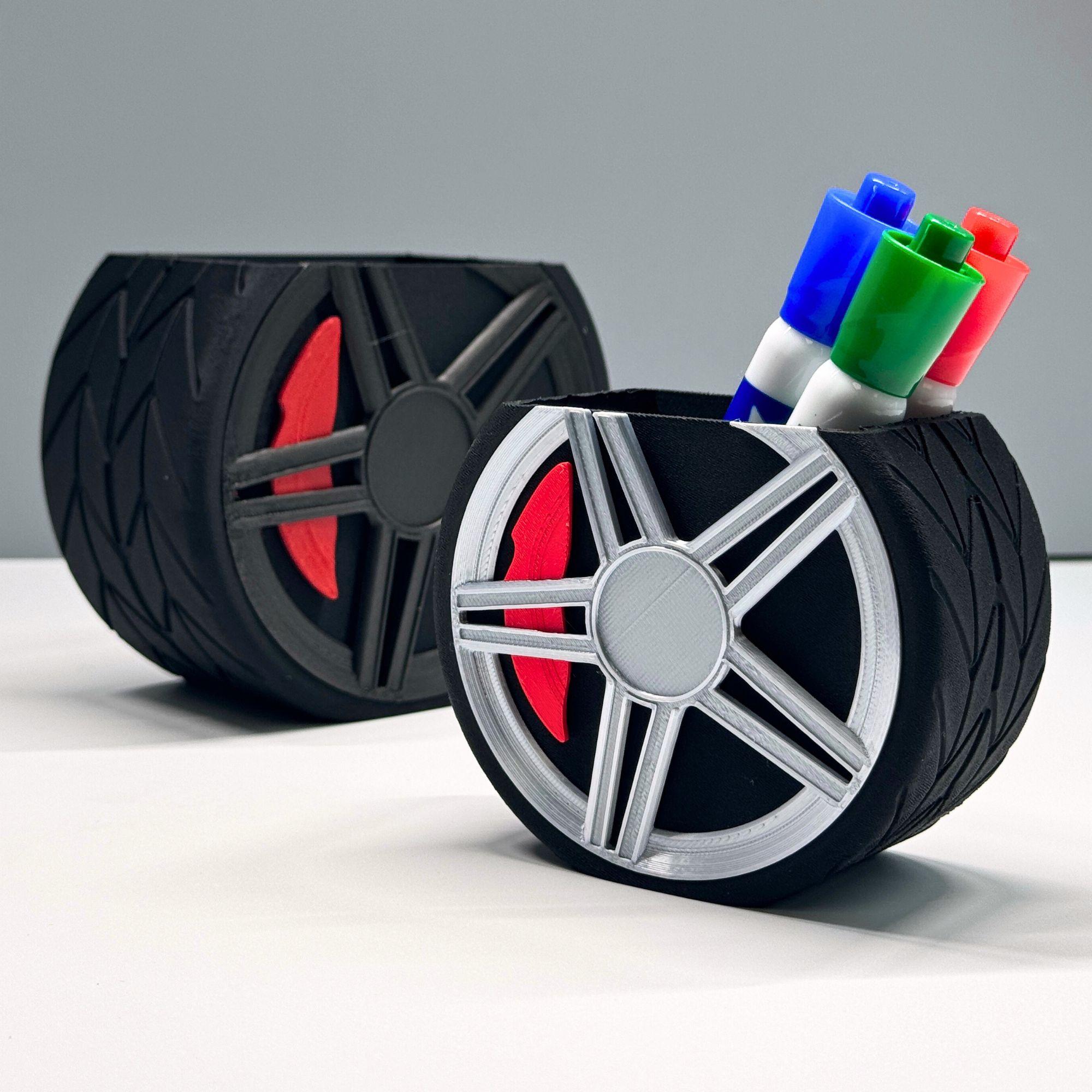 3D Printable Car Wheel Desktop Accessory 3d model