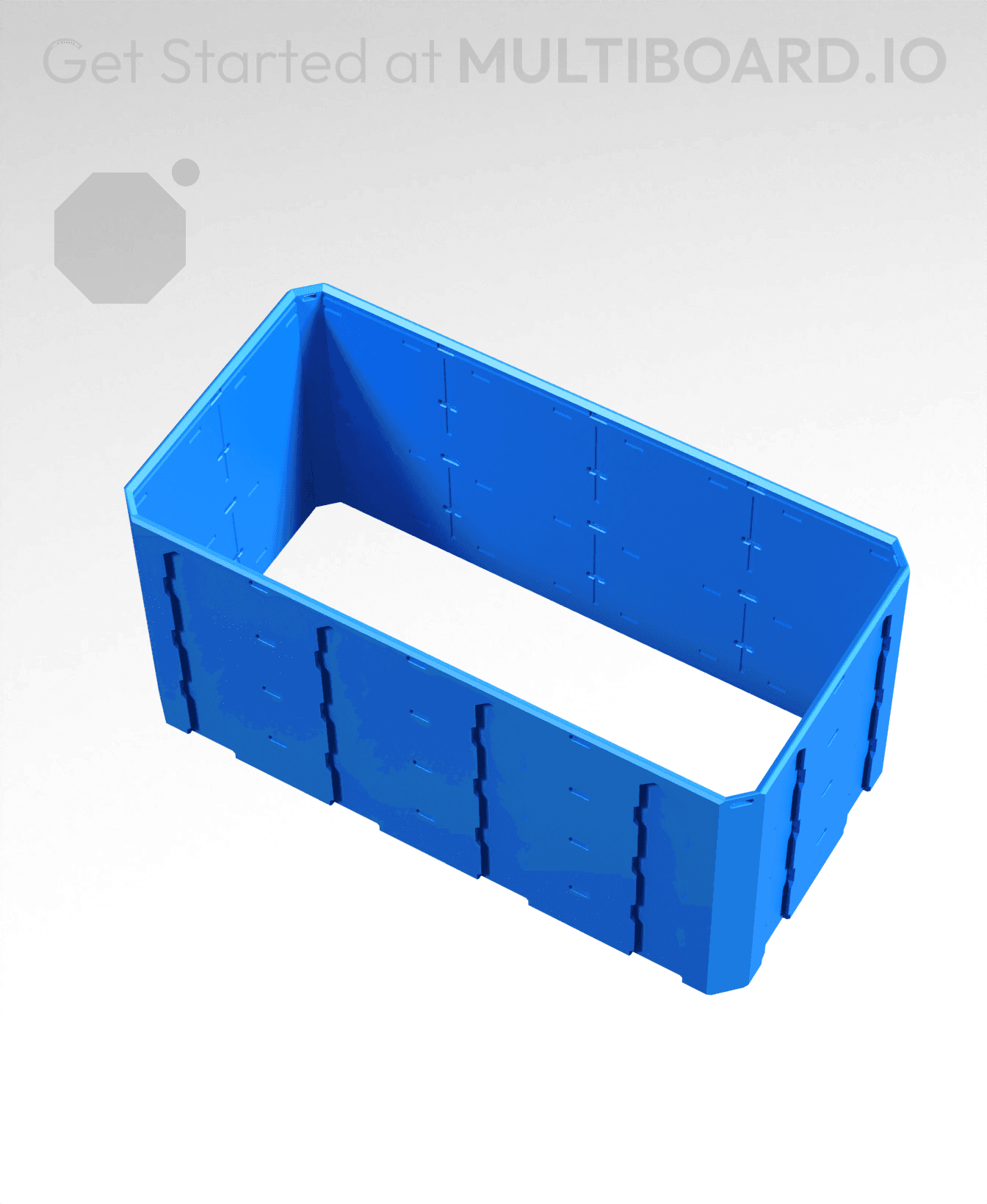 4x2x2 - Topped Multipoint Rail - Pop-In Bin Extension 3d model