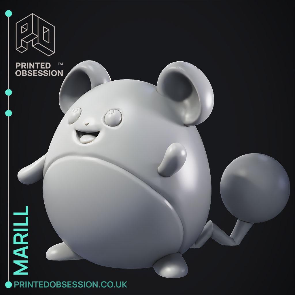 Marill - Pokemon - Fan Art 3d model