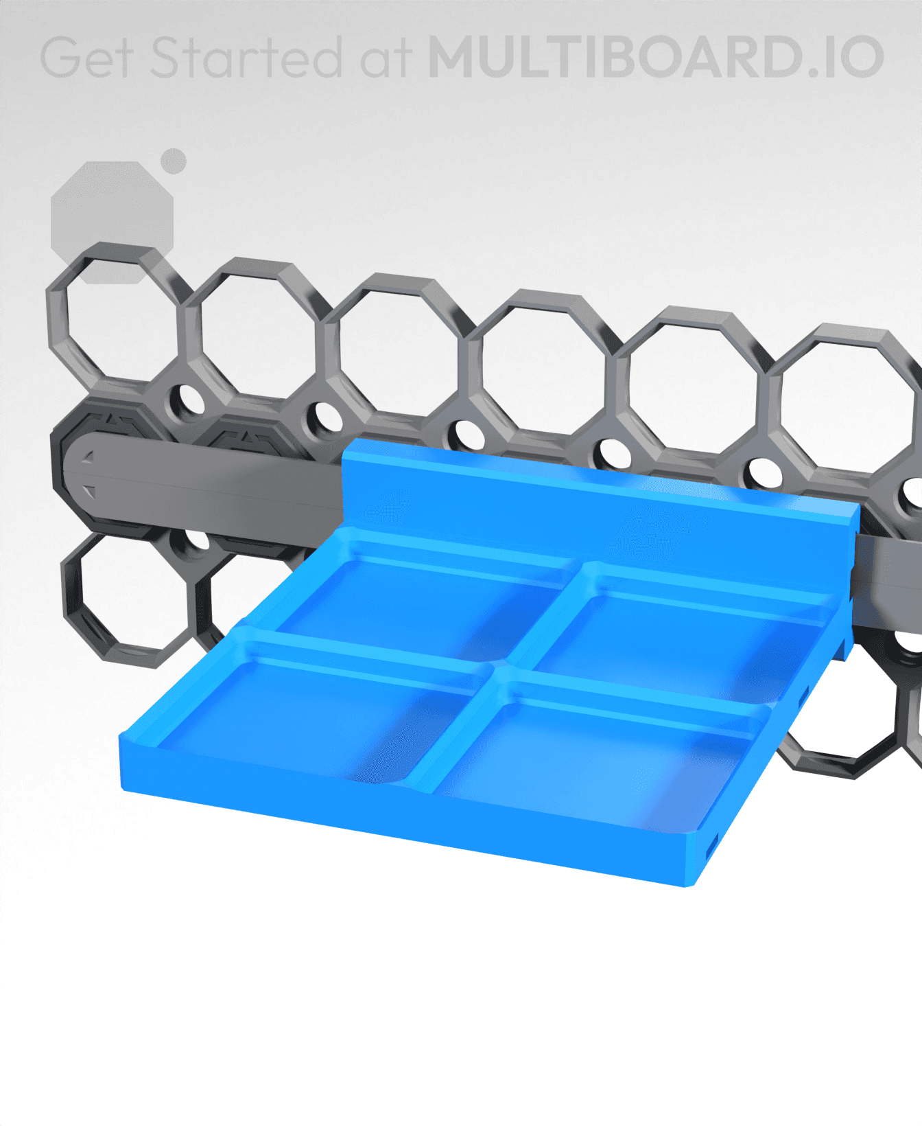 2x2 - Gridfinity Shelf - Rail Slider 3d model