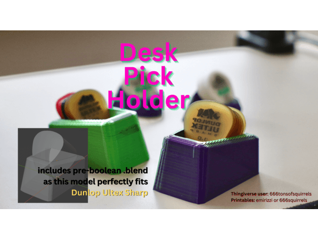 Desk Pick Holder 3d model