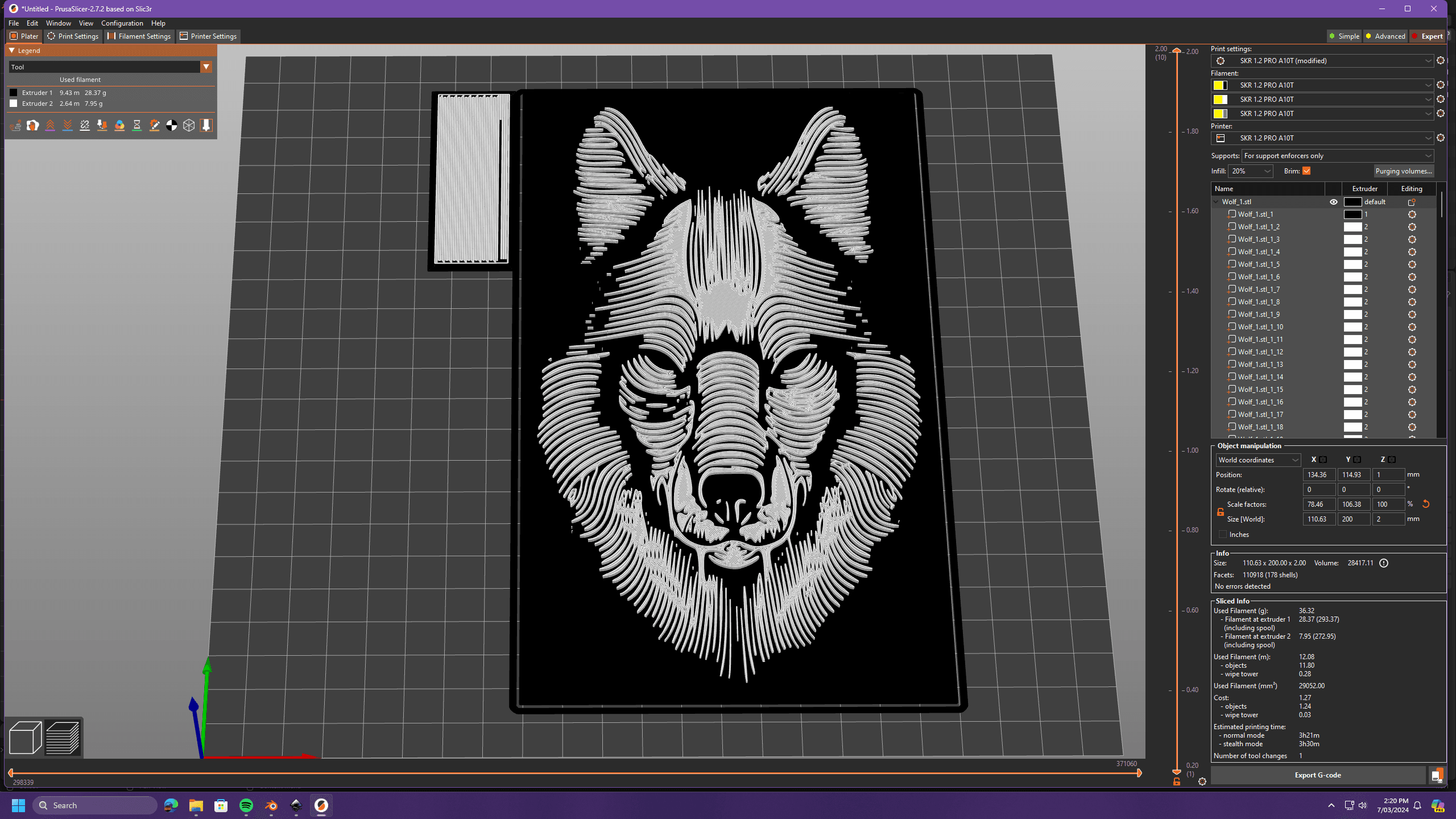 Wolf Portrait 1 3d model