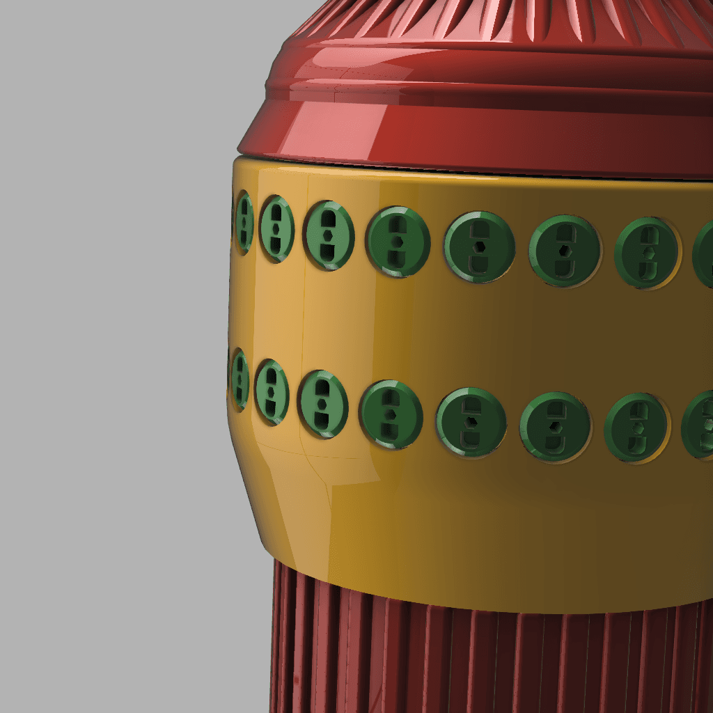 V2 Annoying Wine Bottle, now more "annoying", 50 each unique bolts  3d model