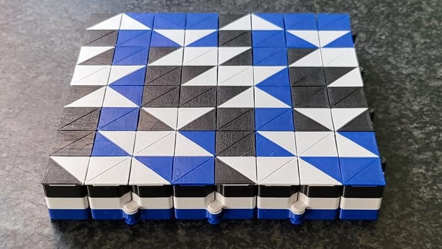 Auxetic Tile // 18mm Diagonal Split 3d model