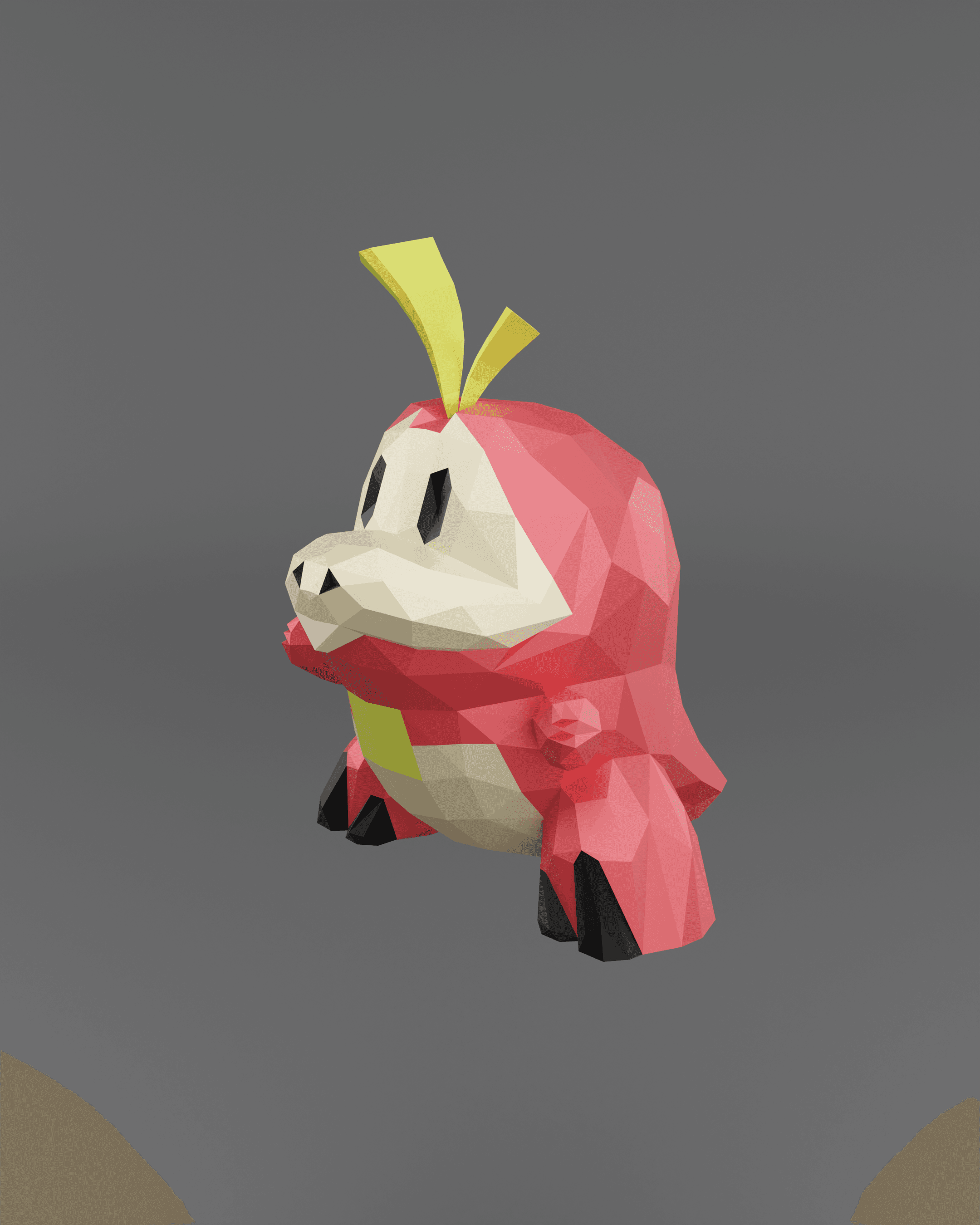 Low Poly Fuecoco  3d model