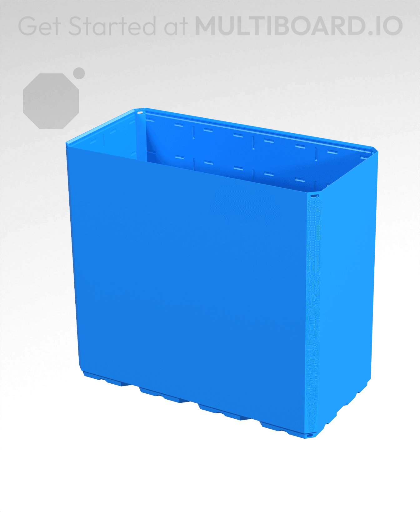 4x2x3.5 - Simple Walls - Multibin Shell 3d model