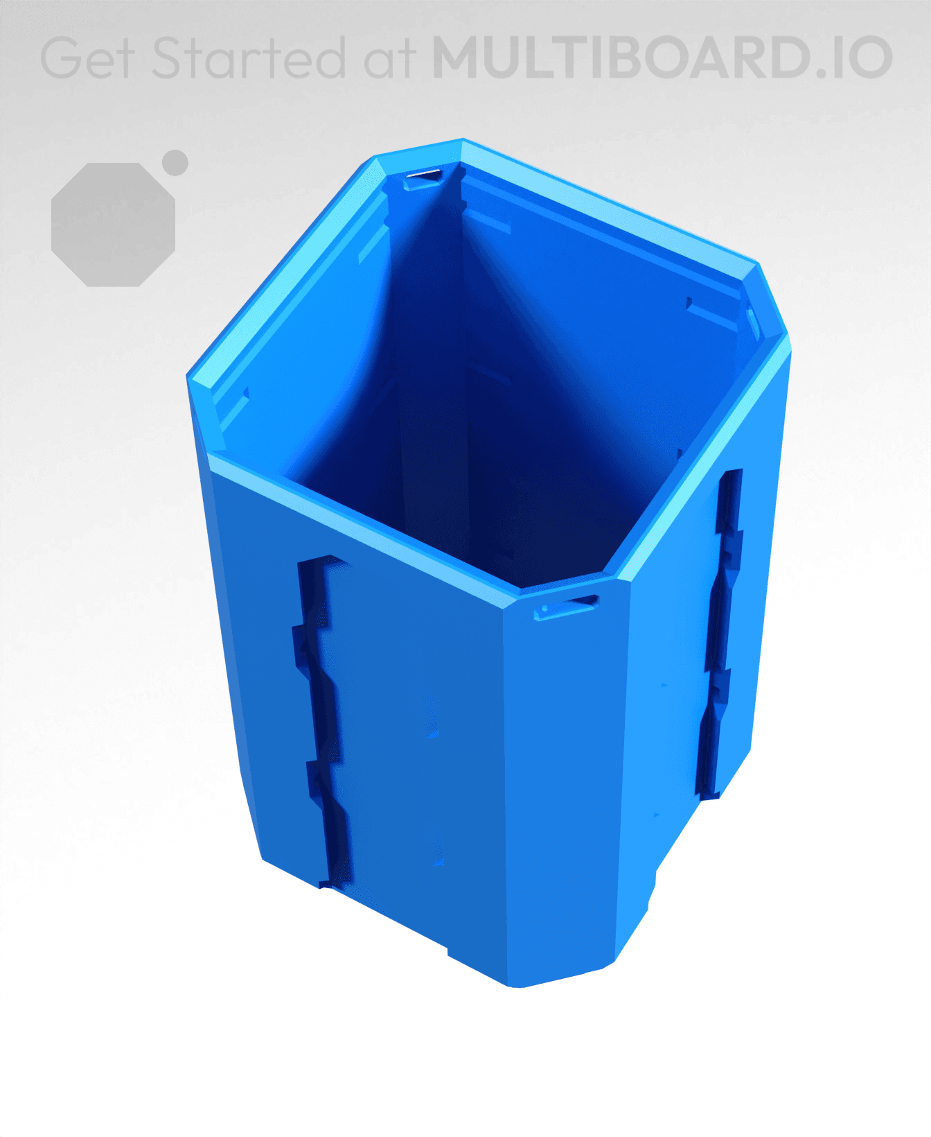 1x1x1.5 - Topped Multipoint Rail - Standard Click-In Multibin Shell Extension 3d model