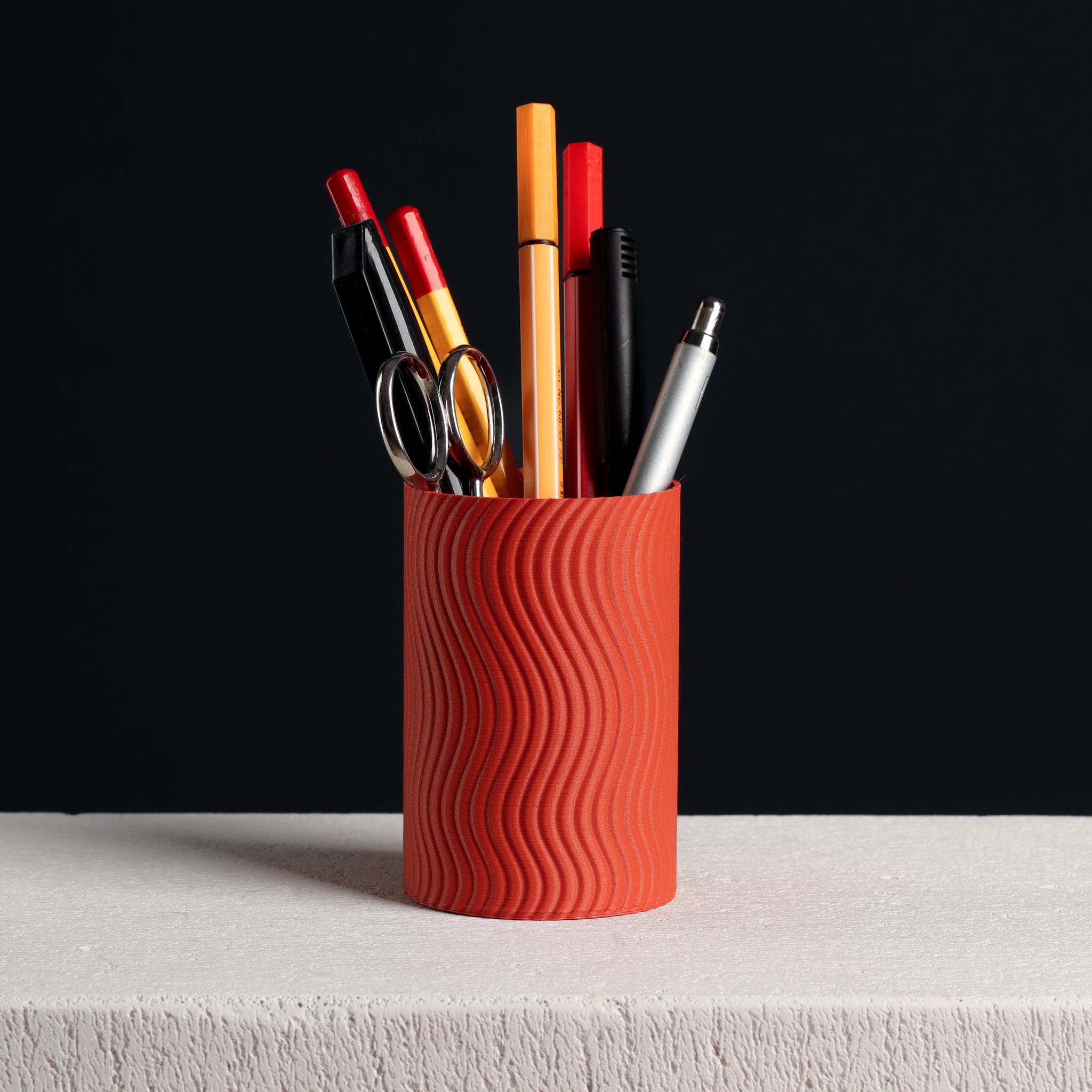  Wavy Pencil Holder (vase mode)  3d model