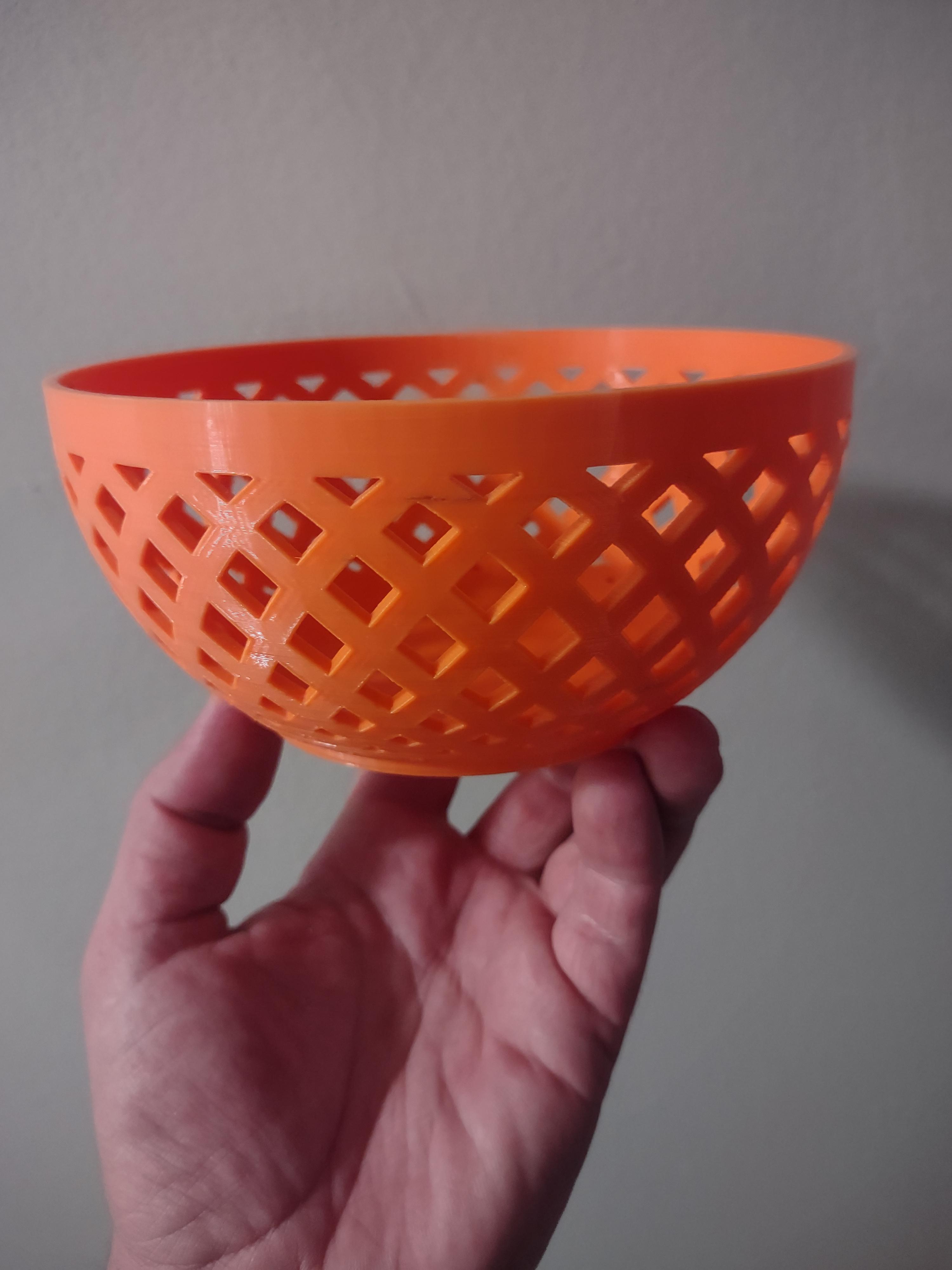 Basket Bowl - Print-in-Place 3d model