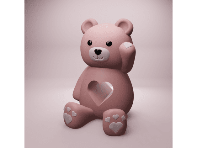 3D file Bear heart Eyes 🐻・3D print model to download・Cults