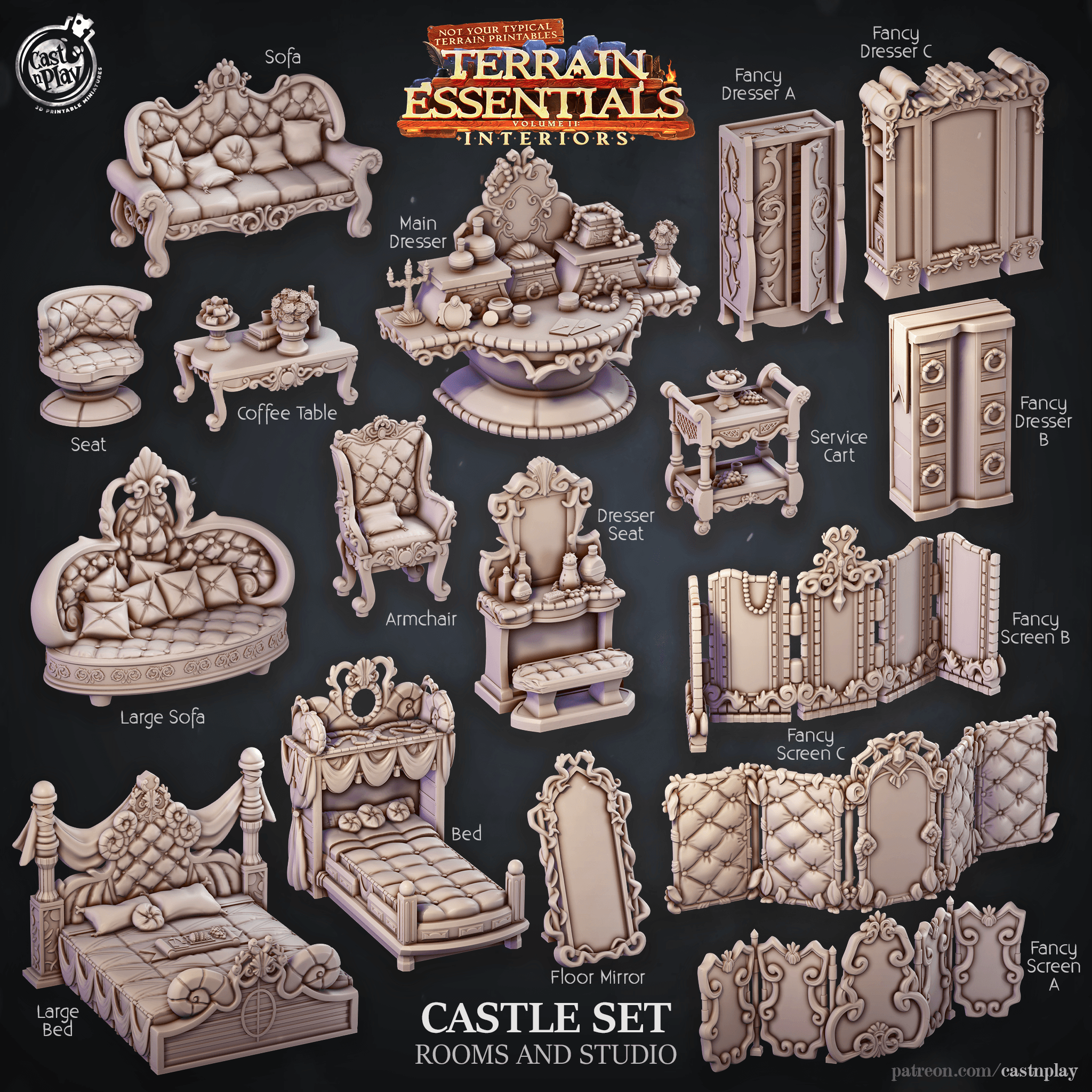 Castle Set (Pre-Supported) 3d model